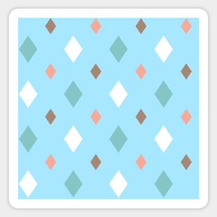 Cute Crystal Pattern Blue Doodle Sticker